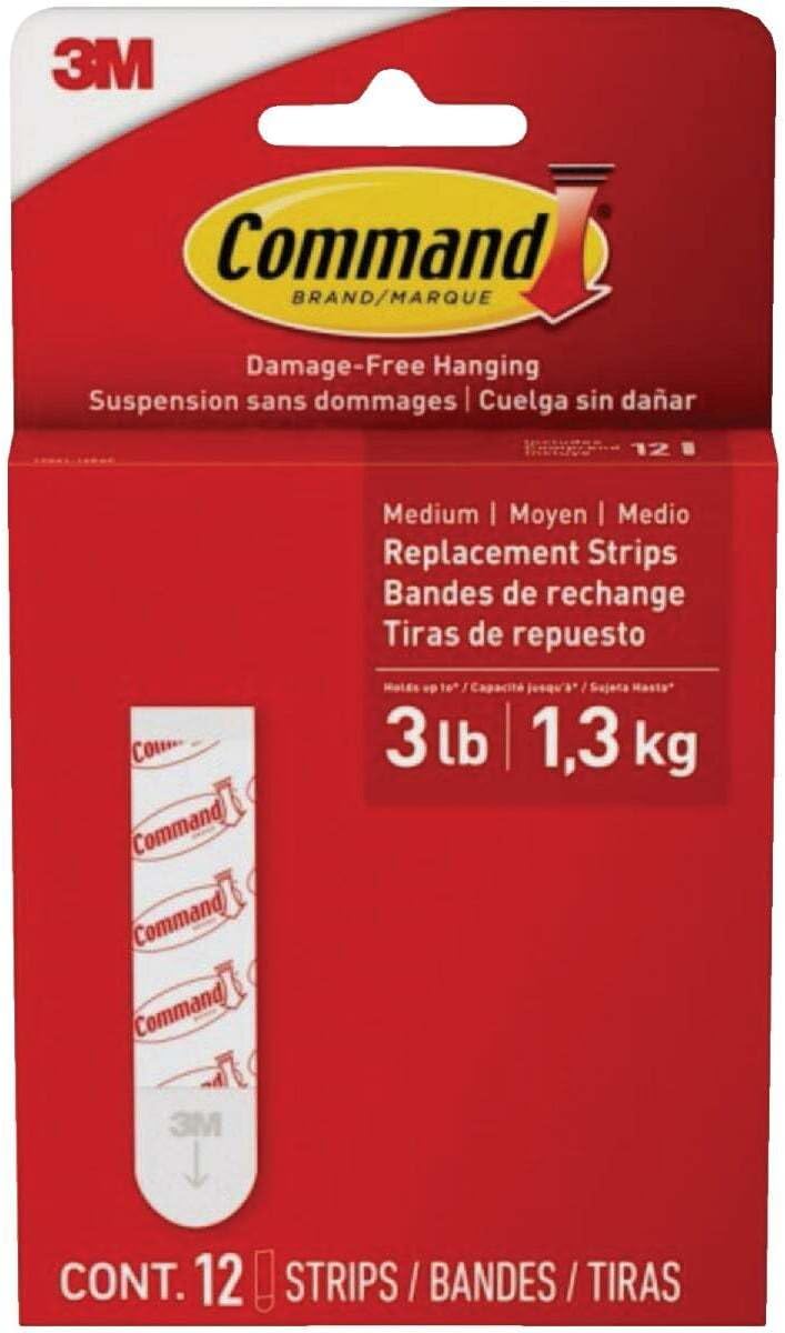 Command Medium Refill Strips [Removable]: 12-Pack (White) / 12-Pack - Image 1
